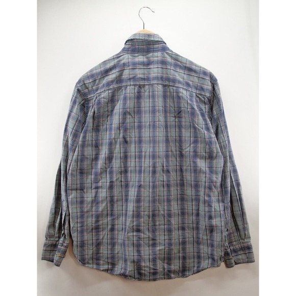 Wrangler Long Sleeve Button Down Plaid Shirt‎ SZ Medium 100% Cotton - Picture 3 of 6